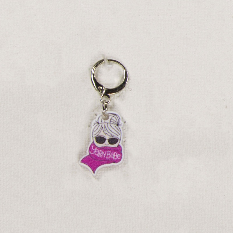 Jimmy Beans Wool Yarn Babe Accessories – Pink Scarf Stitch Marker