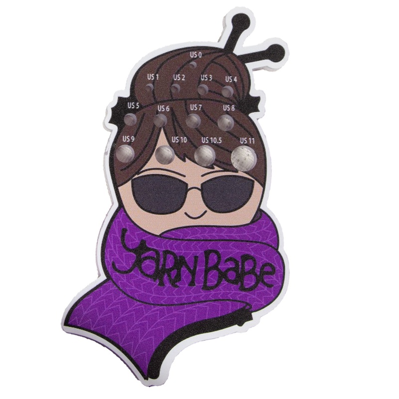 Jimmy Beans Wool Yarn Babe Accessories – Purple Scarf Needle Gauge