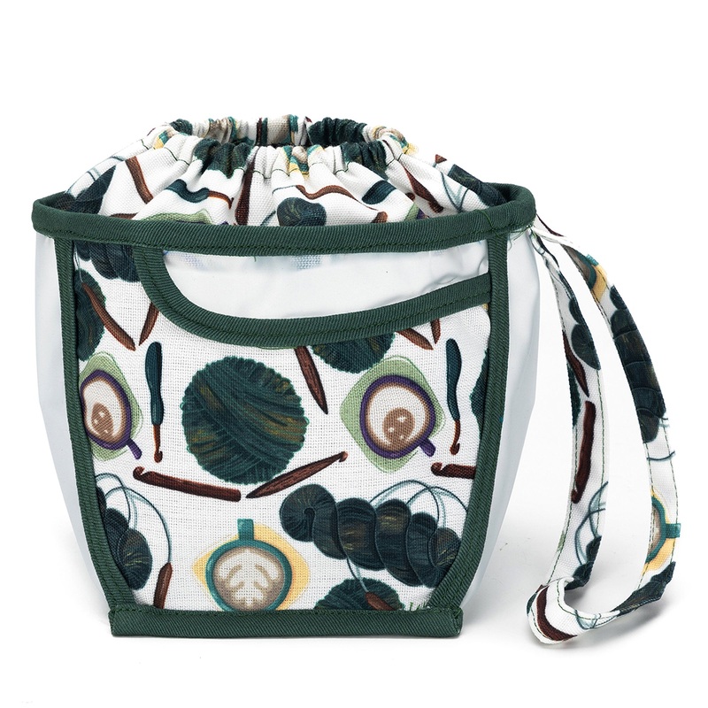 della Q Chicken Boots Clear Wristlet – Coffee and Yarn Green