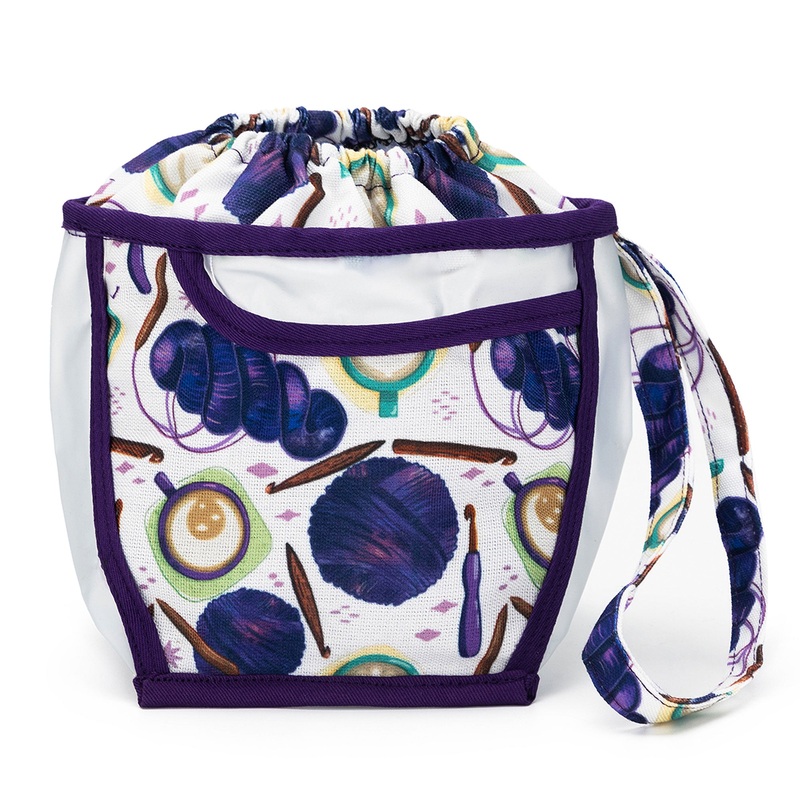 della Q Chicken Boots Clear Wristlet – Coffee and Yarn Purple