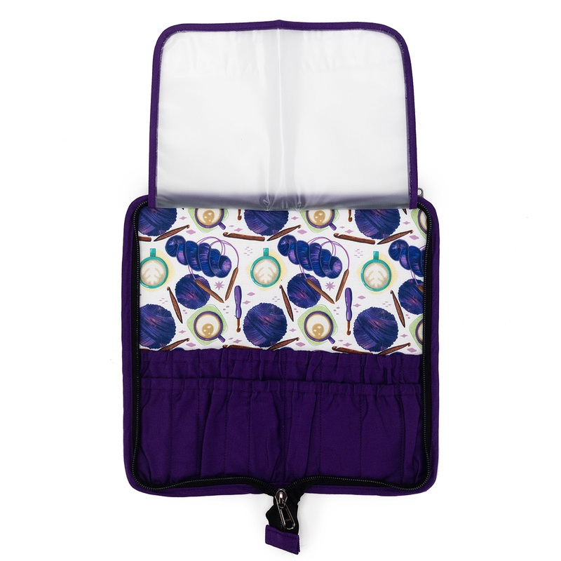 della Q Chicken Boots DPN/Crochet Hook Case – Coffee and Yarn Purple