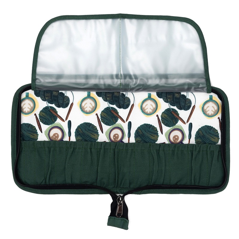 della Q Chicken Boots Interchangeable Needle Case – Coffee and Yarn Green
