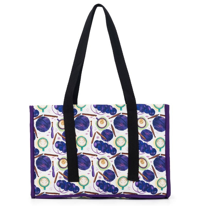 della Q Chicken Boots Project Bag – Coffee and Yarn Purple