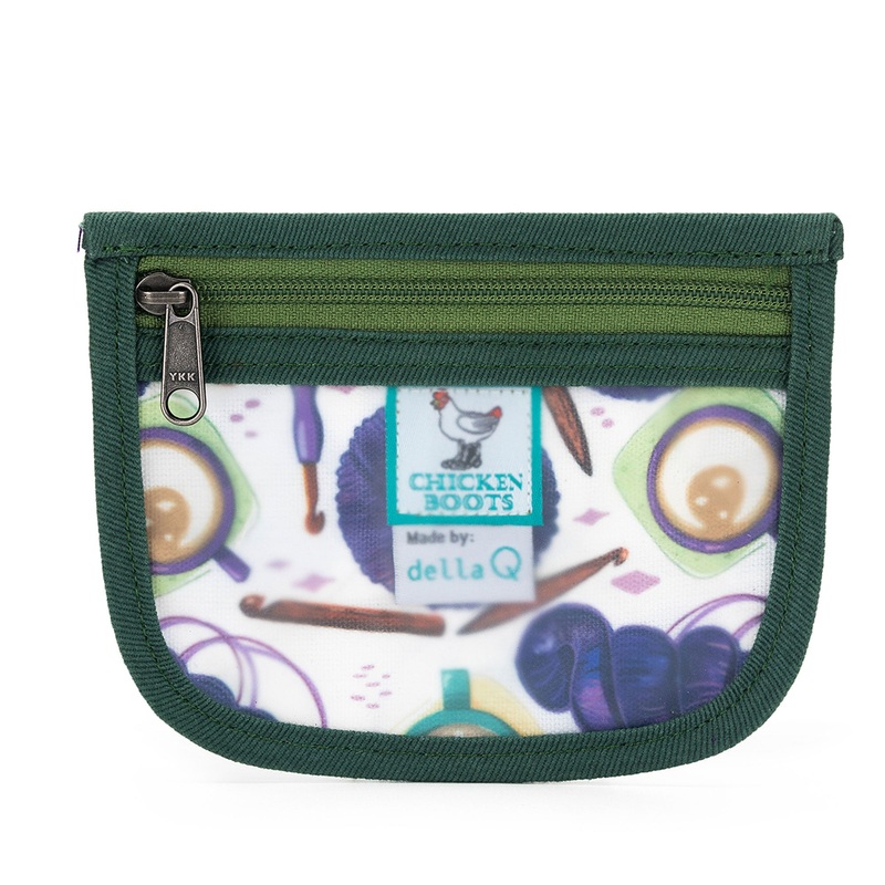 della Q Chicken Boots Stitch Marker Pouch – Coffee and Yarn Green