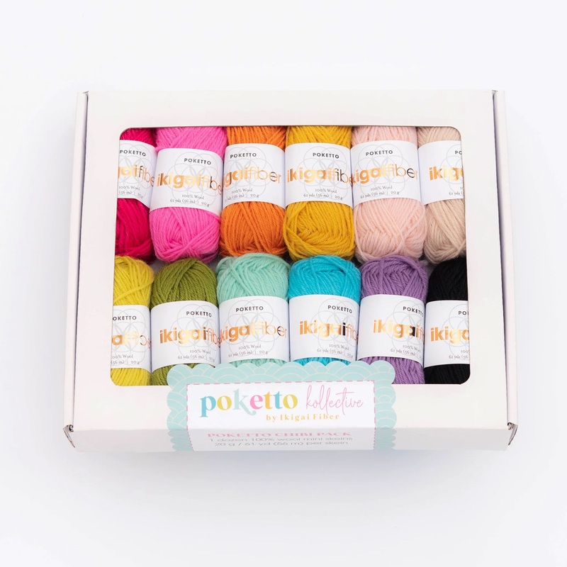 Ikigai Fiber Poketto Chibi Pack Yarn – Rainbow