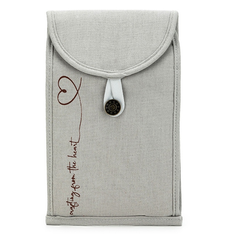 della Q Chicken Boots Accordion Circular Needle Pouch – *Linen – Pebble