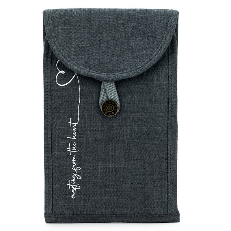 della Q Chicken Boots Accordion Circular Needle Pouch – *Linen – Slate