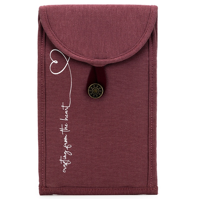 della Q Chicken Boots Accordion Circular Needle Pouch – *Linen – Wine