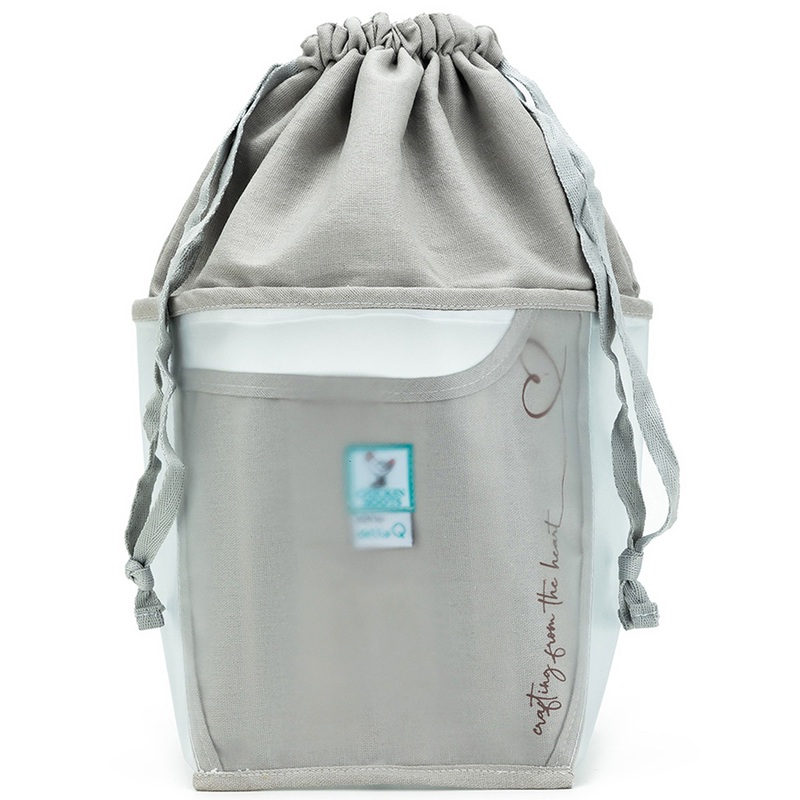 della Q Chicken Boots Double Double Project Bag – *Linen – Pebble