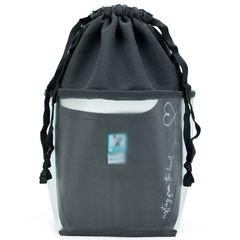 della Q Chicken Boots Double Double Project Bag – *Linen – Slate