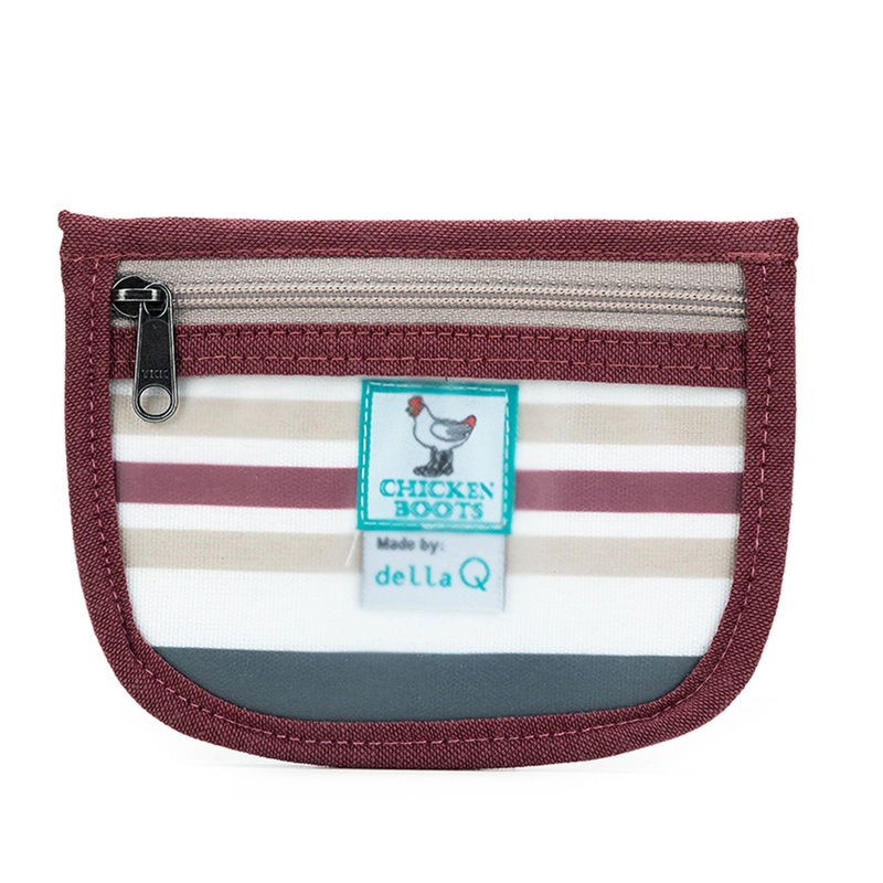 della Q Chicken Boots Stitch Marker Pouch – *Linen – Wine