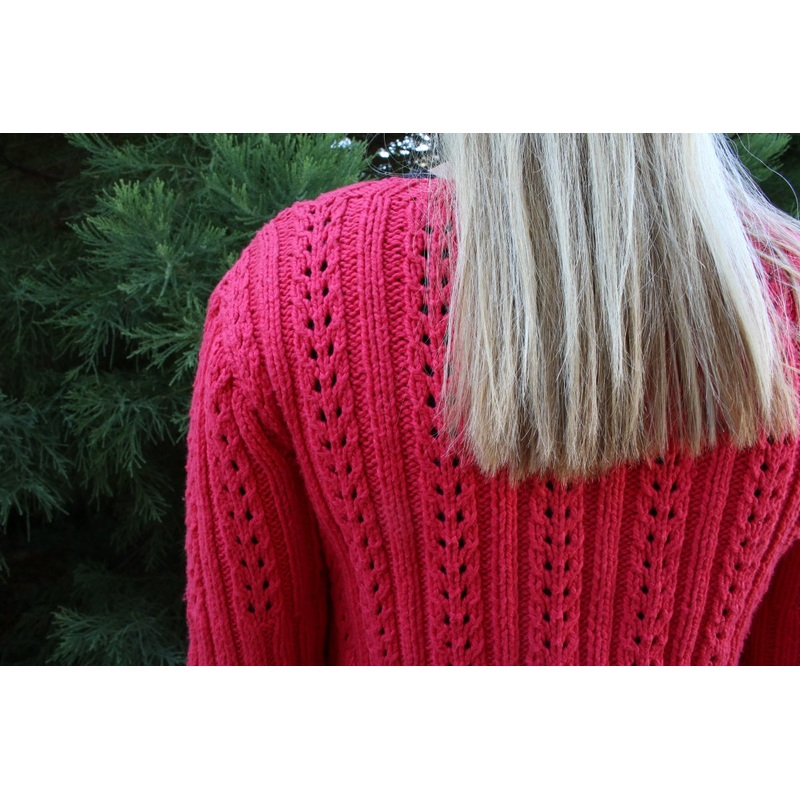 Blue Sky Fibers’ Eyelet Cardigan