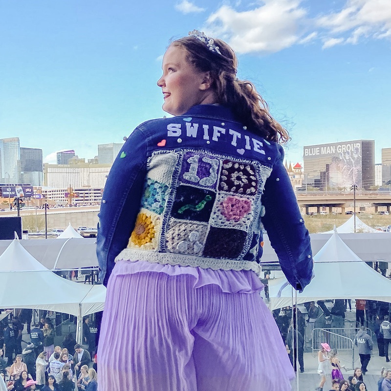 Elizabeth’s Taylor Swift Granny Square Jacket