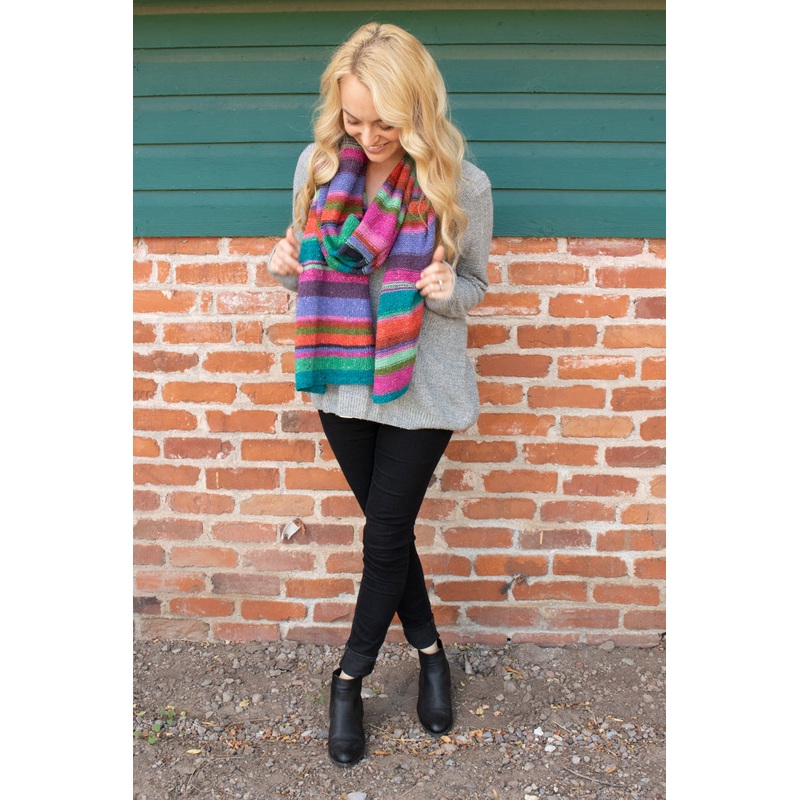 Rowan’s Vibrant Stripe Scarf|Default Title