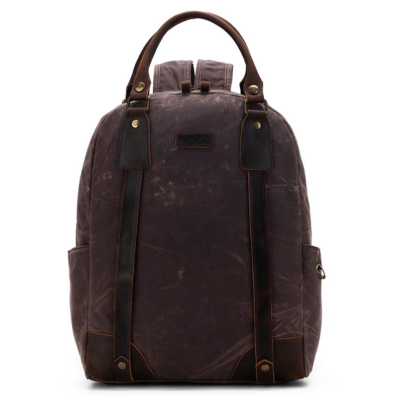 della Q Maker’s Canvas Backpack – Cocoa
