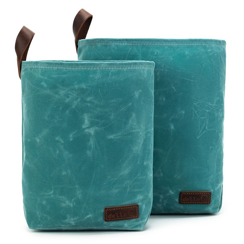 della Q Maker’s Canvas Knit Sacks (Set of 2) – Teal