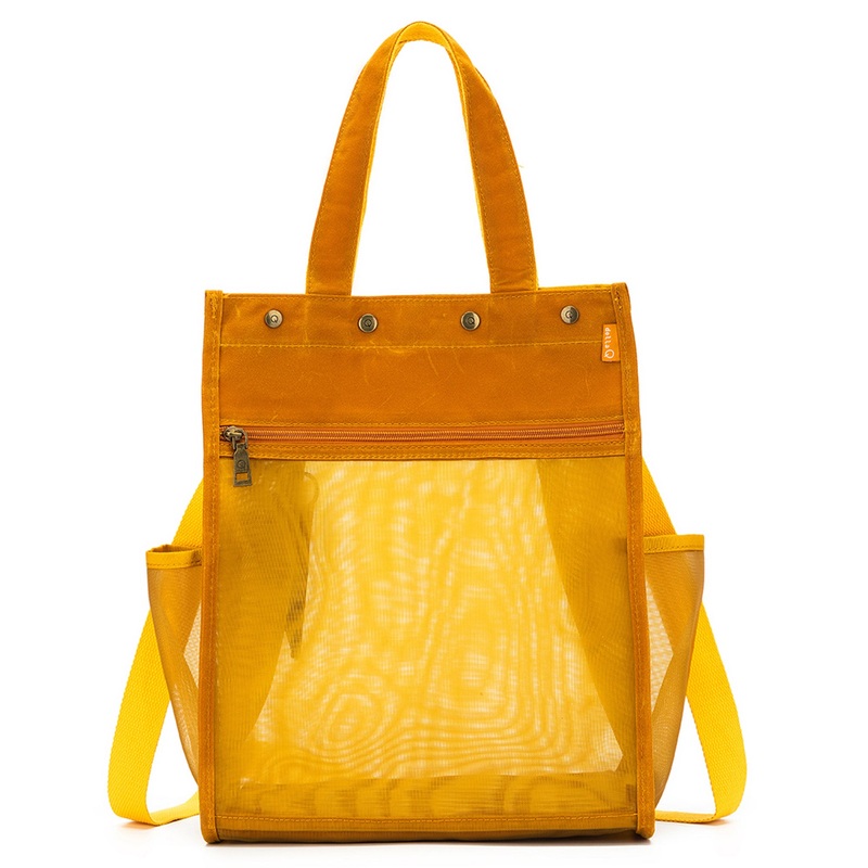 della Q Maker’s Tall Mesh Tote – Mustard