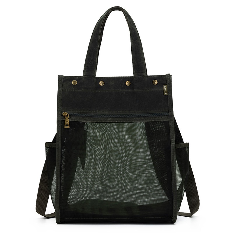 della Q Maker’s Tall Mesh Tote – Olive