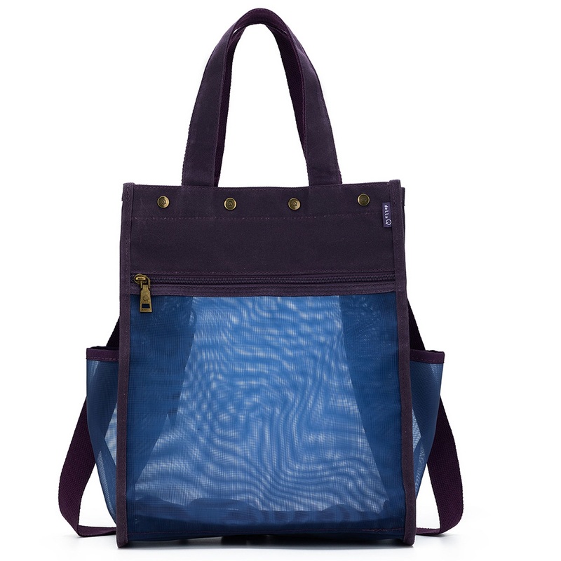 della Q Maker’s Tall Mesh Tote – Purple