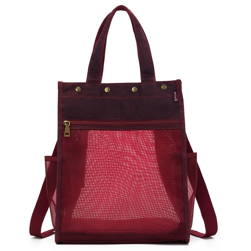 della Q Maker’s Tall Mesh Tote – Red