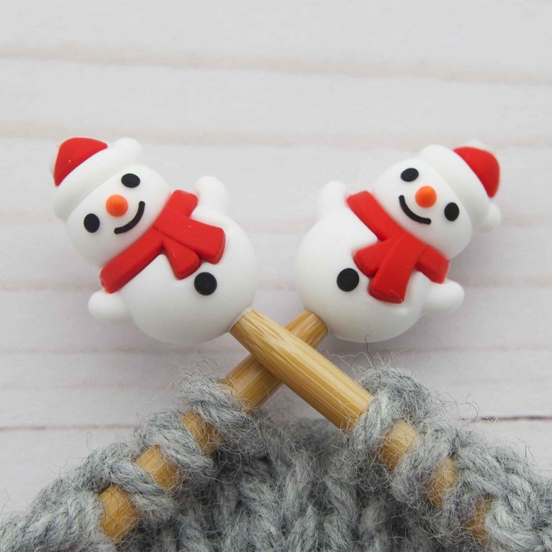 Fox & Pine Stitches Stitch Stoppers/ Point Protector – Little Snowman