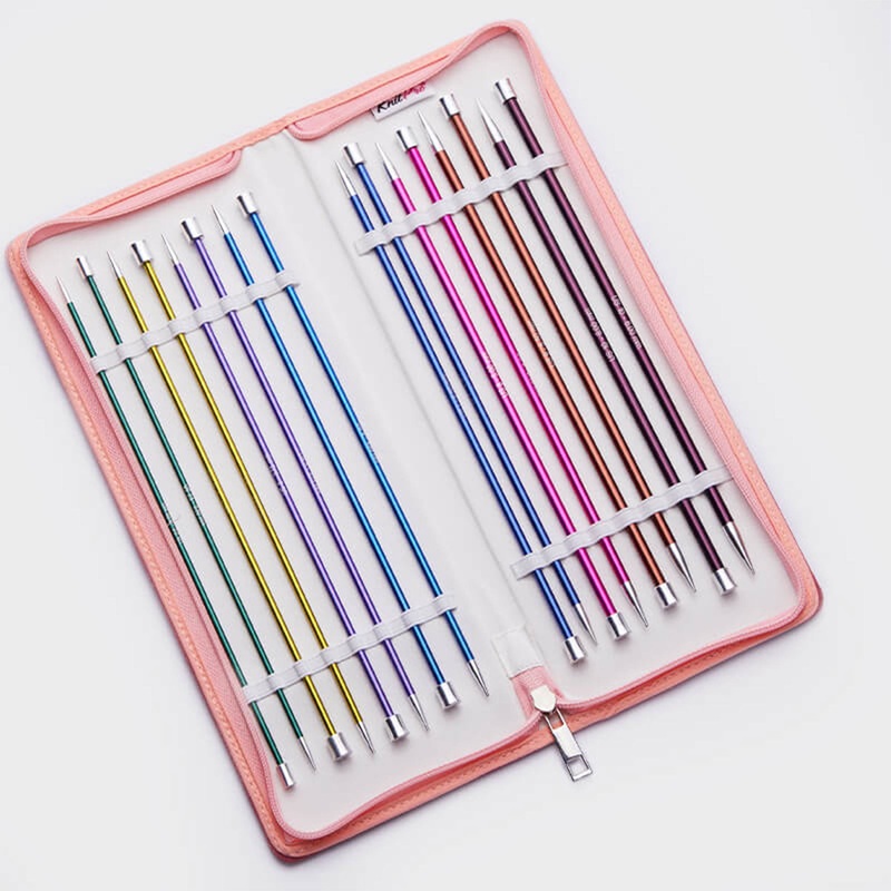 KnitPro Zing Single Pointed Needle Sets – Grande Single Point Needle Set – 10