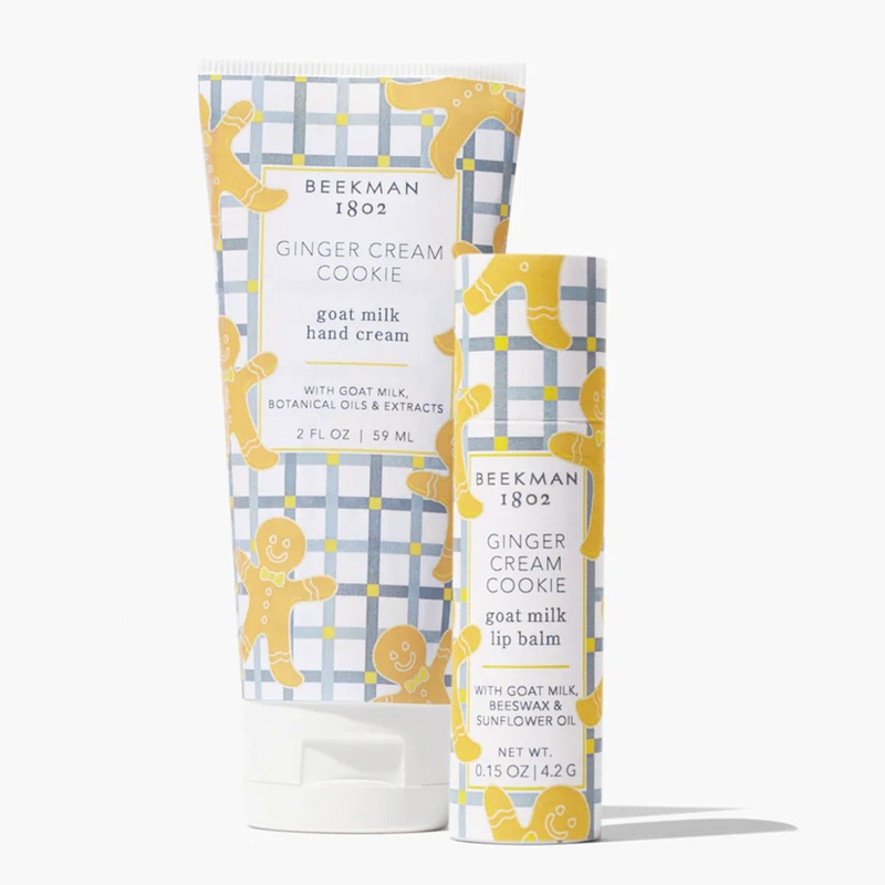 Beekman 1802 Goat Milk Hand Cream and Lip Balm Set – Ginger Cream Cookie