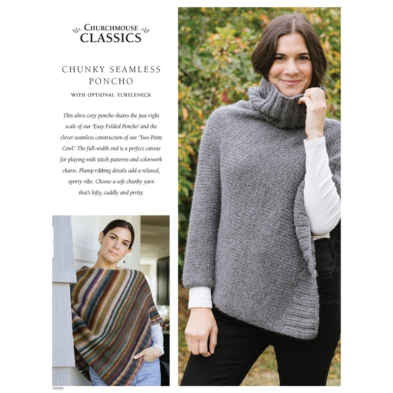 Churchmouse Classics Patterns – Chunky Seamless Poncho
