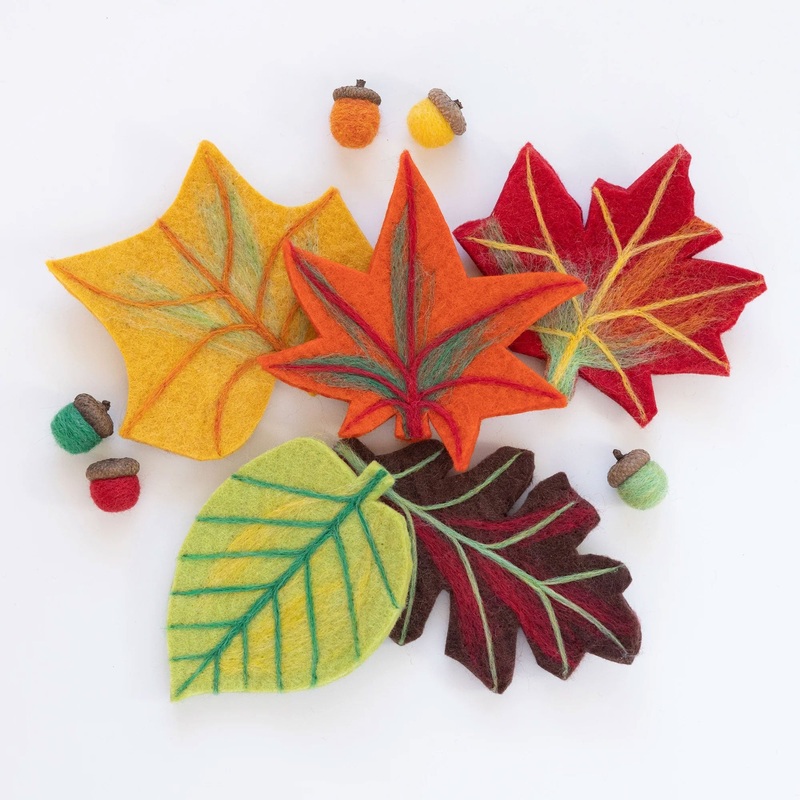 Felted Sky Sculpting With Wool Needle Felting Kits – Fall Leaves & Acorns