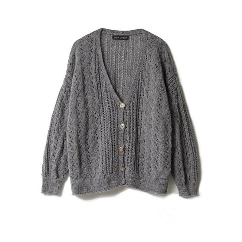 Lana Grossa Classici 24 Patterns – 18 Lace Cable Jacket – PDF Download