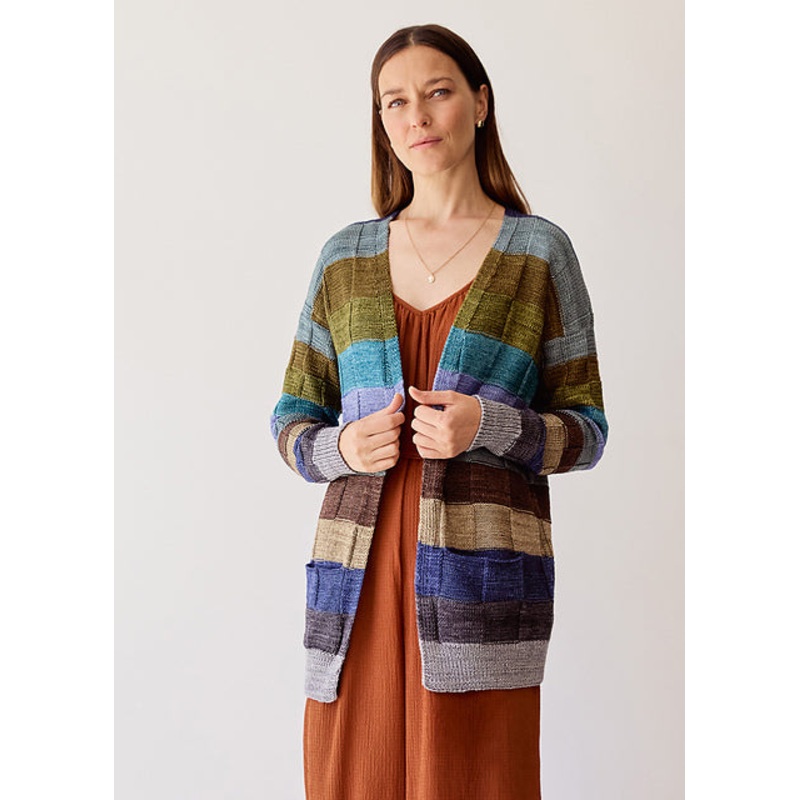 Lana Grossa Classici 27 Patterns – 07 Checkerboard Cardigan – PDF Download