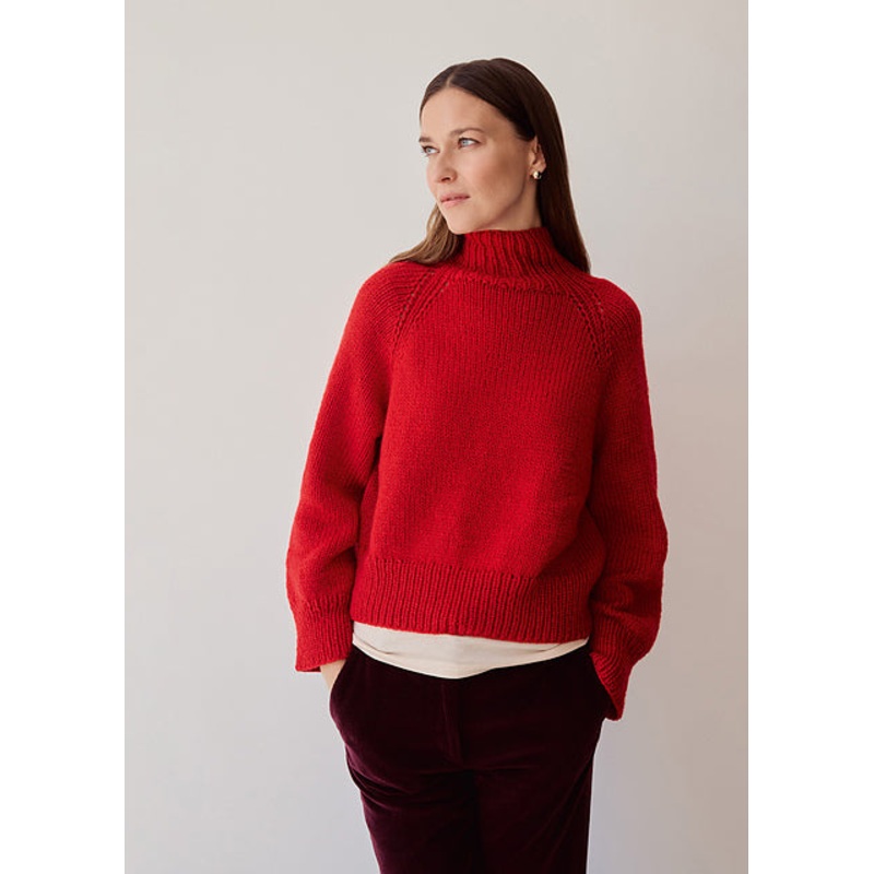 Lana Grossa Classici 27 Patterns – 40 Stand-Up Collar Pullover – PDF Download