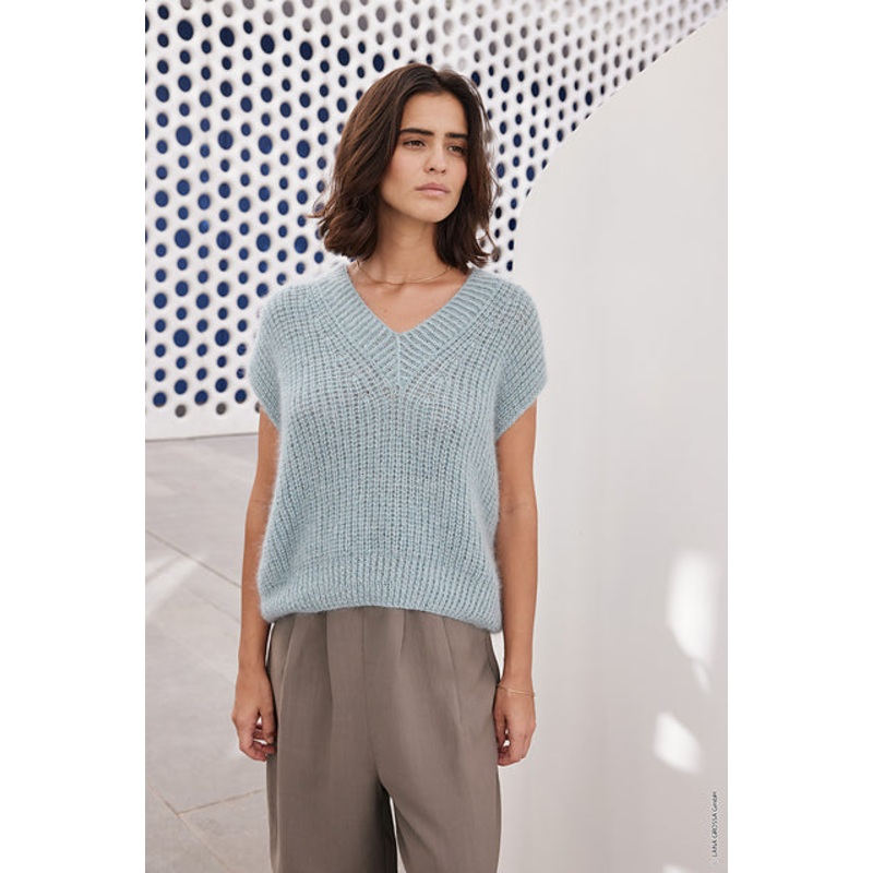 Lana Grossa Journal 65 Patterns – 05 V Neck Shirt – PDF Download