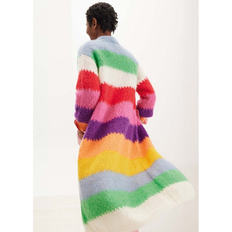 Lana Grossa Journal 68 Patterns – 31 Long Wide Stripe Coat – PDF Download