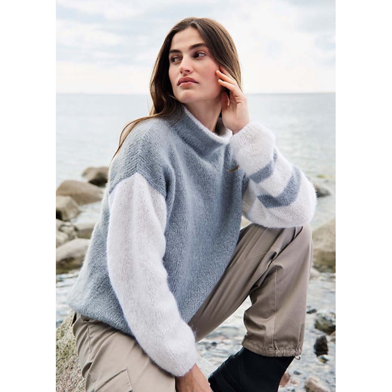 Lana Grossa Journal 68 Patterns – 57 Collared Pullover – PDF Download