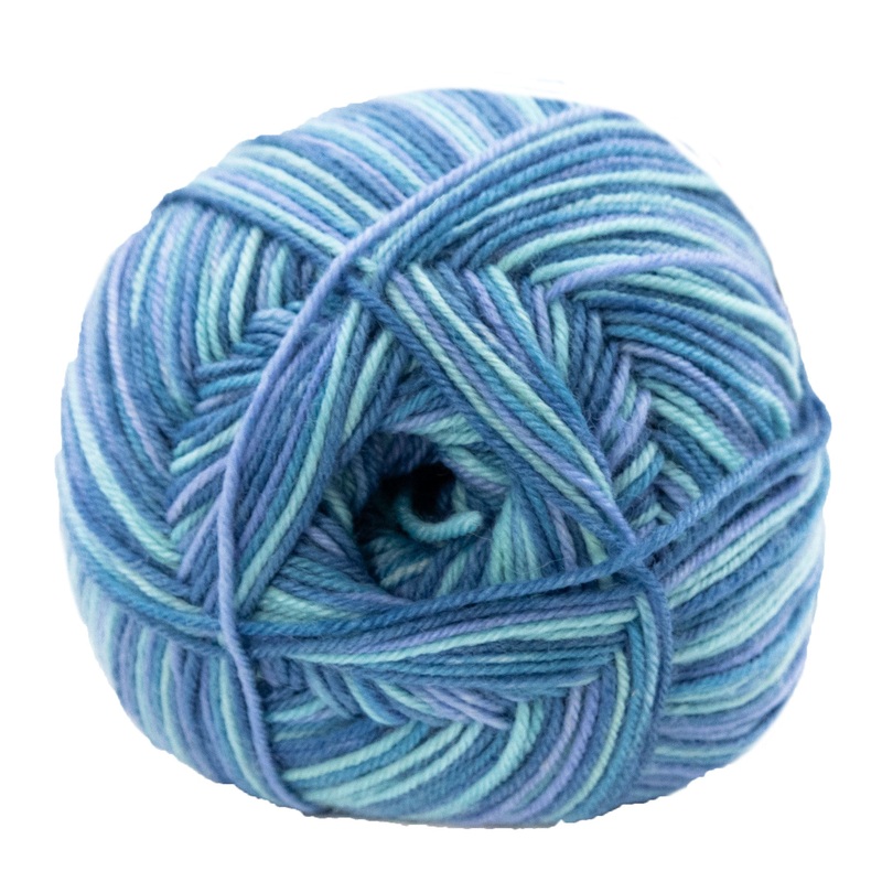 Lana Grossa Meilenweit 100 Merino Extrafine Cosy Yarn – 6163 Mint Turquoise/Petrol/Blue