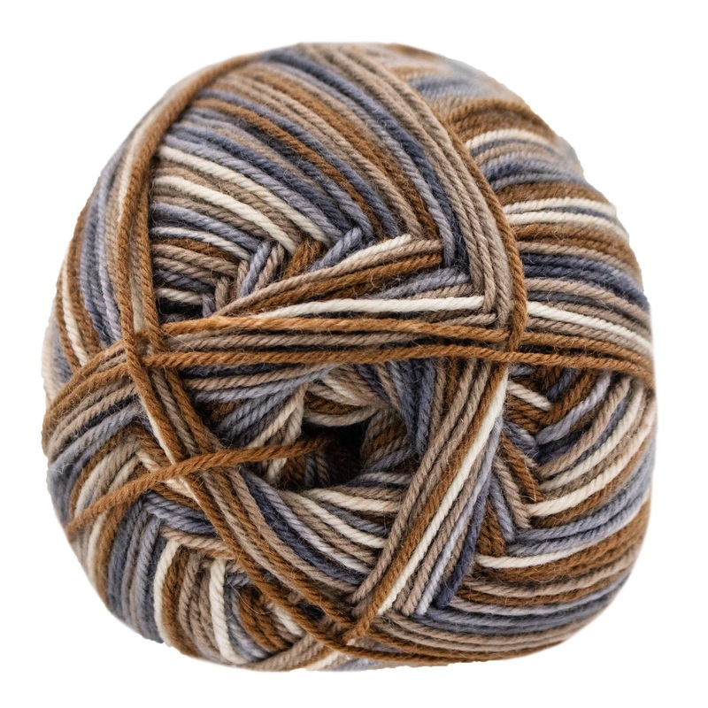 Lana Grossa Meilenweit 100 Merino Extrafine Soft Yarn – 4467 Graphite/Taupe/Dark Grey/Natural/Brown