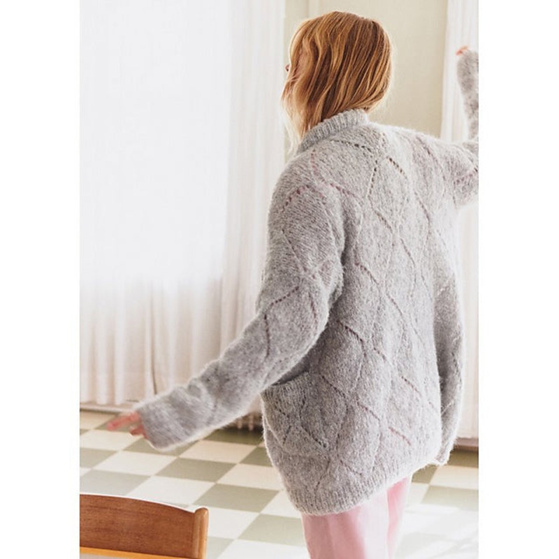 Lana Grossa Nordic Knits 2 Patterns – 01 Diamond Lace Cardigan PDF