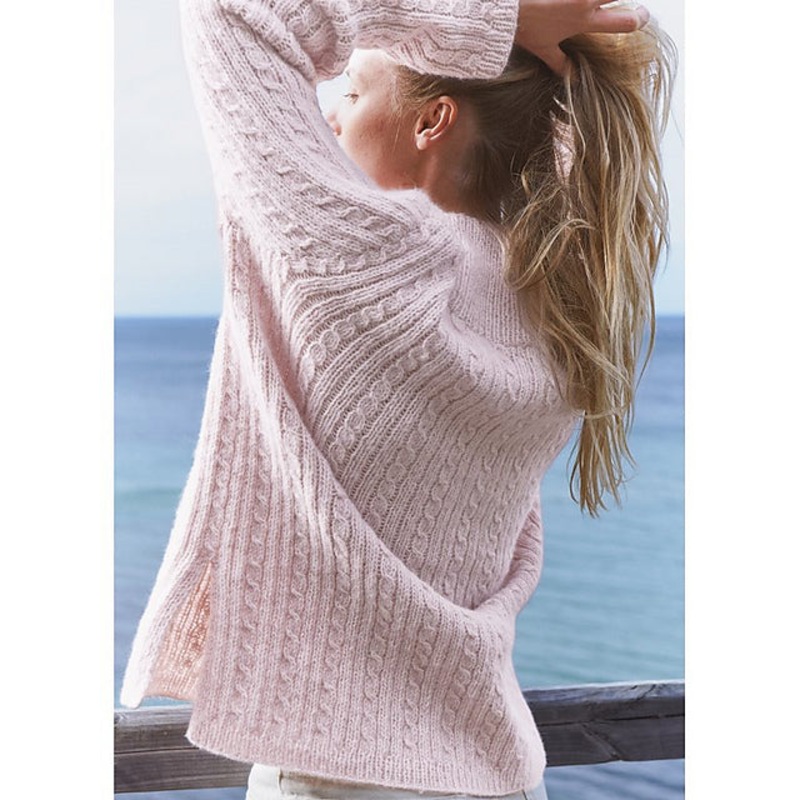 Lana Grossa Nordic Knits 2 Patterns – 19 Top Down V Neck Pullover – PDF Download