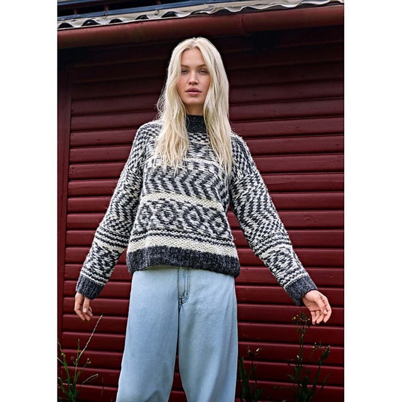 Lana Grossa Nordic Knits 3 Patterns – 03 Jacquard Patterned Pullover – PDF Download