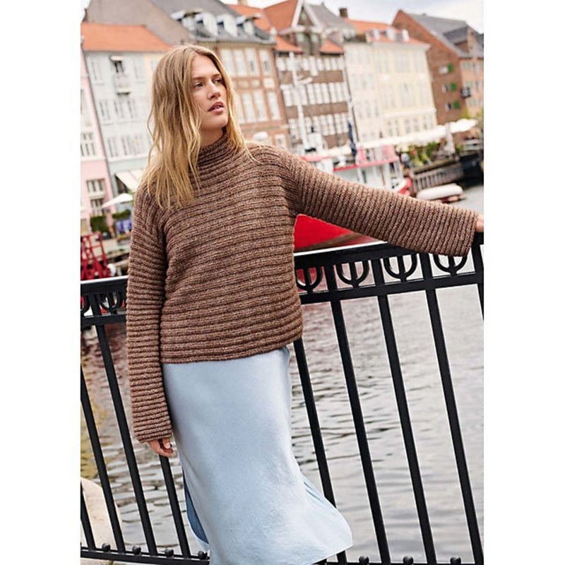 Lana Grossa Nordic Knits 3 Patterns – 19 Horizontal Rib Pullover – PDF Download