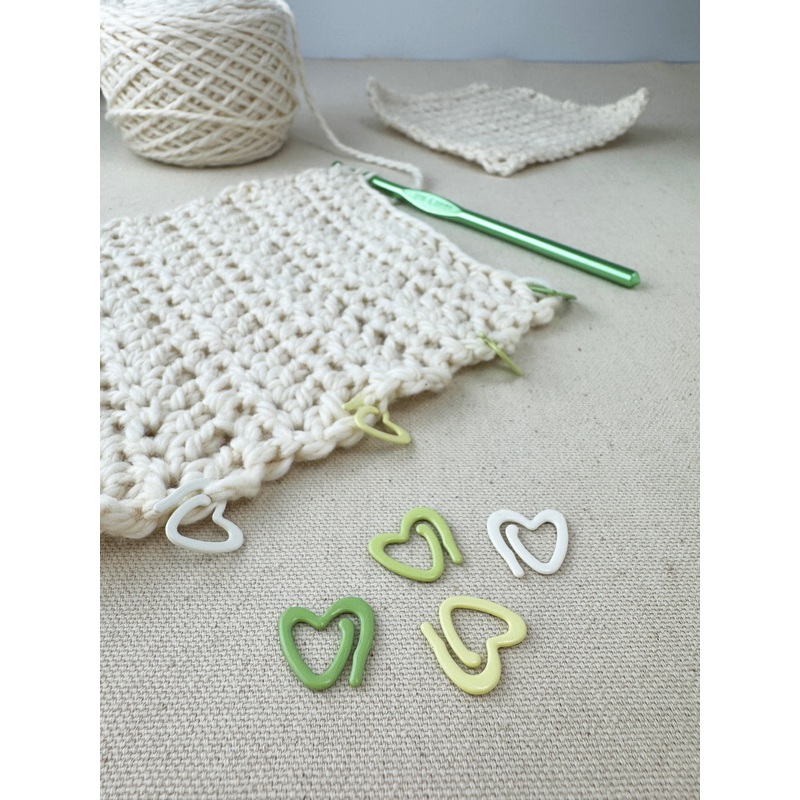 Allstitch Studio Removeable Stitch Markers – Green Hearts