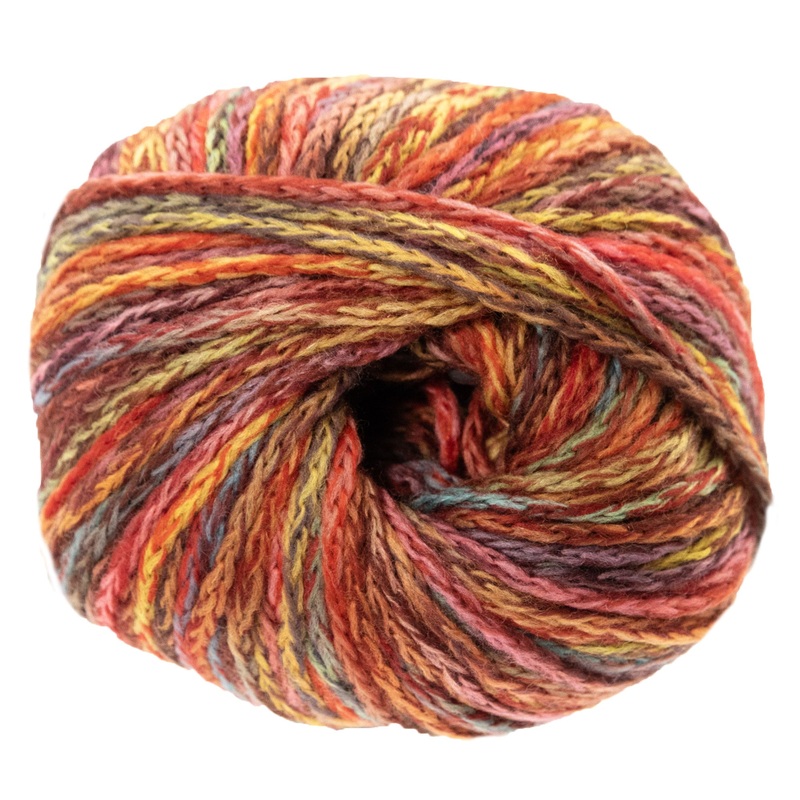 Lana Grossa Cool Merino Big Color Yarn – 402 Red/Yellow/Mint/Brown/Rose