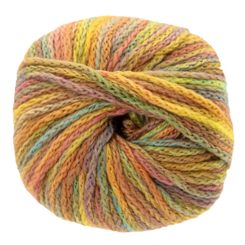 Lana Grossa Cool Merino Big Color Yarn – 403 Golden Yellow/Ochre/Lime/Salmon/Khaki