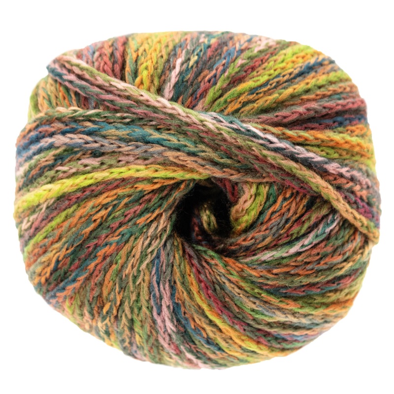 Lana Grossa Cool Merino Big Color Yarn – 405 Olive/Rust/Beige/Lime/Pink/Red/Green
