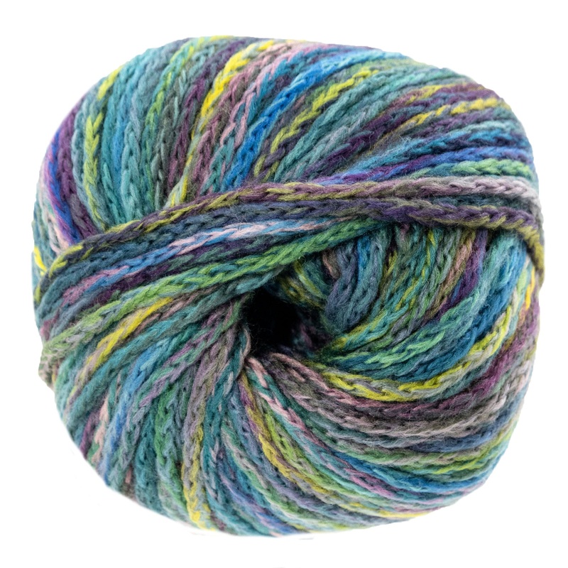 Lana Grossa Cool Merino Big Color Yarn – 407 Jade/Blues/Beige/Purple/Green
