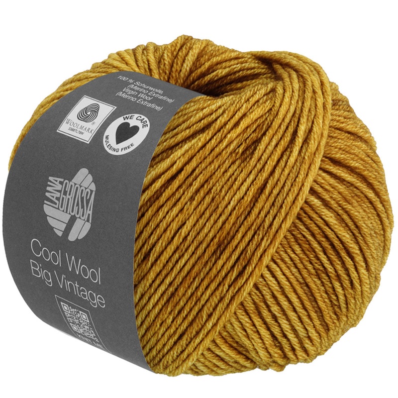 Lana Grossa Cool Wool Big Vintage Yarn – 7162 Mustard