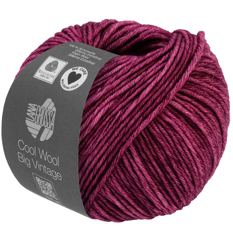 Lana Grossa Cool Wool Big Vintage Yarn – 7177 Red