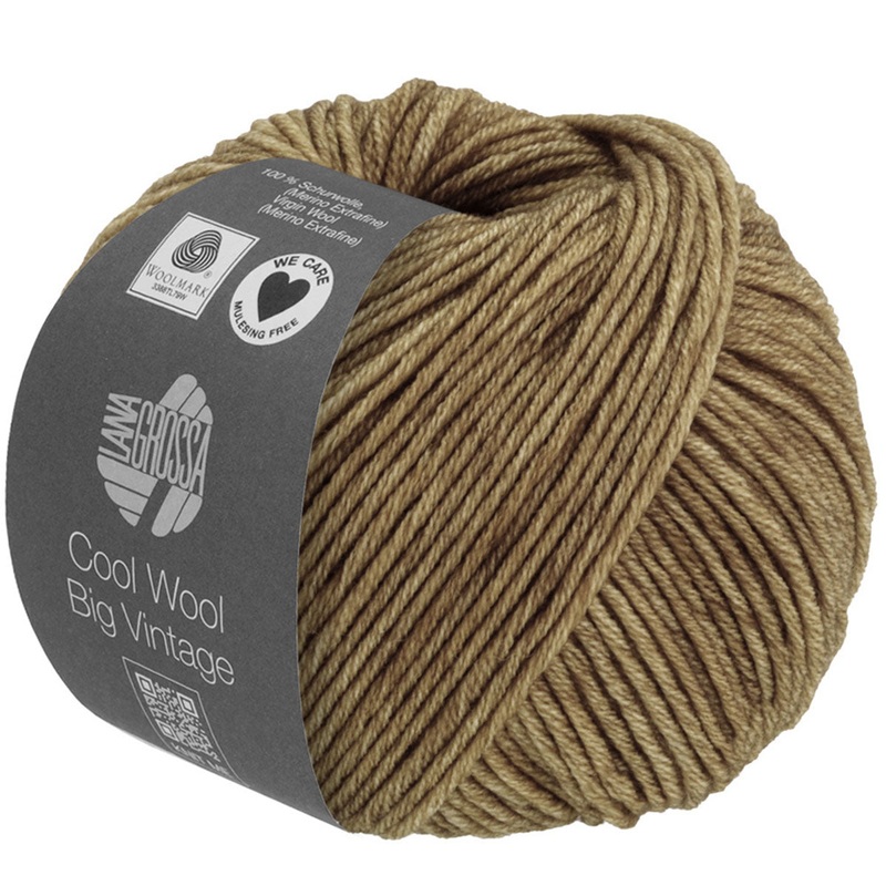Lana Grossa Cool Wool Big Vintage Yarn – 7182 Sand Beige
