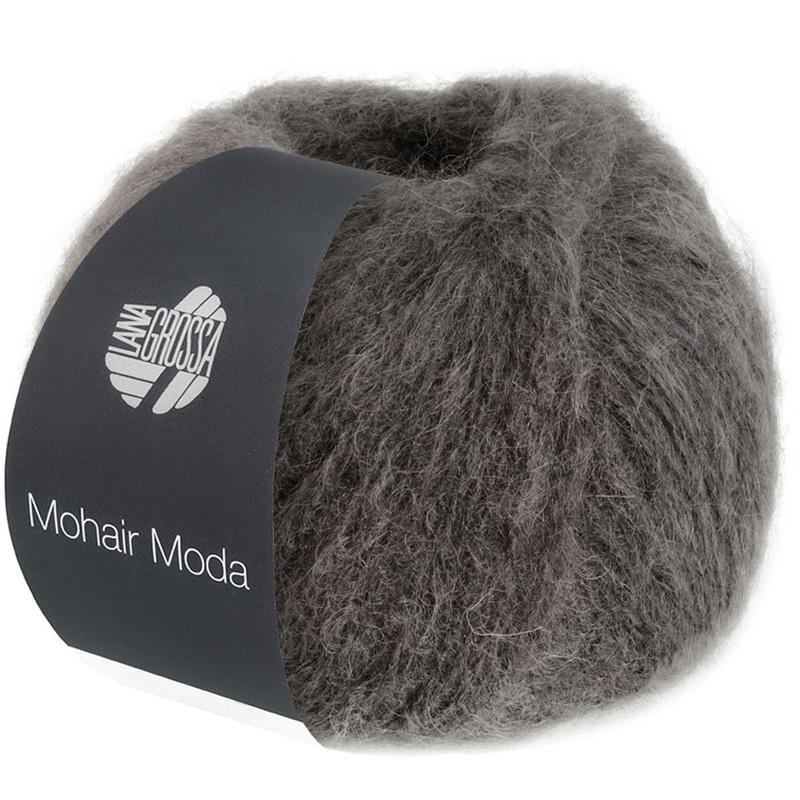 Lana Grossa Mohair Moda Yarn – 15 Dark Grey